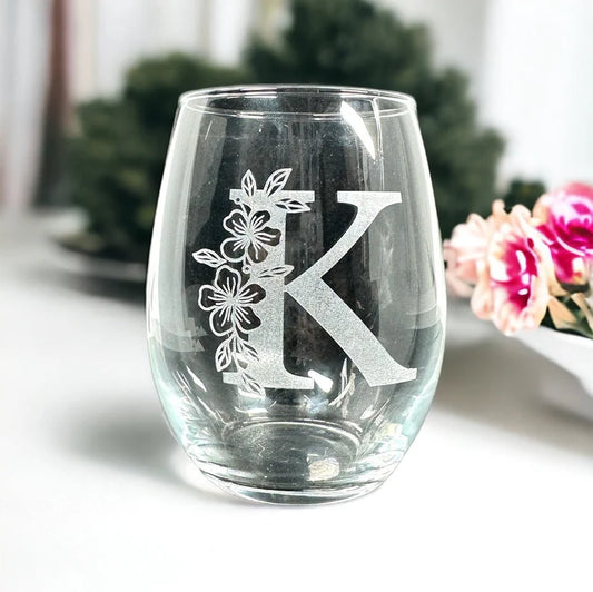 Engraved Wine Glass Personalized